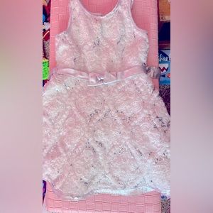 3T grey and white flower dress